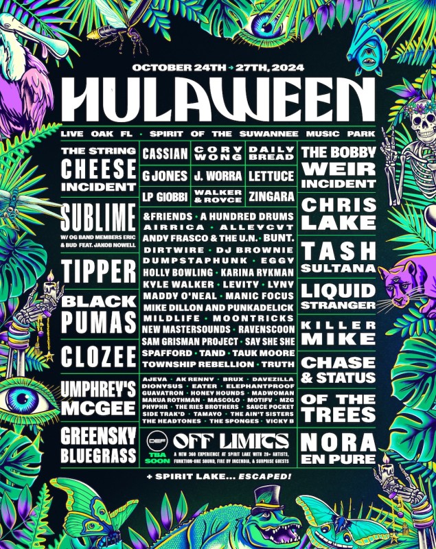 Tipper, Chase & Status, CloZee e mais para jogar Suwannee Hulaween 2024